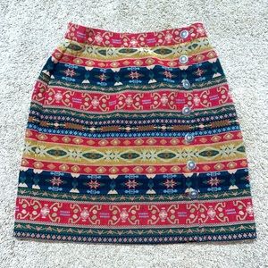 Vintage tapestry wrap skirt
